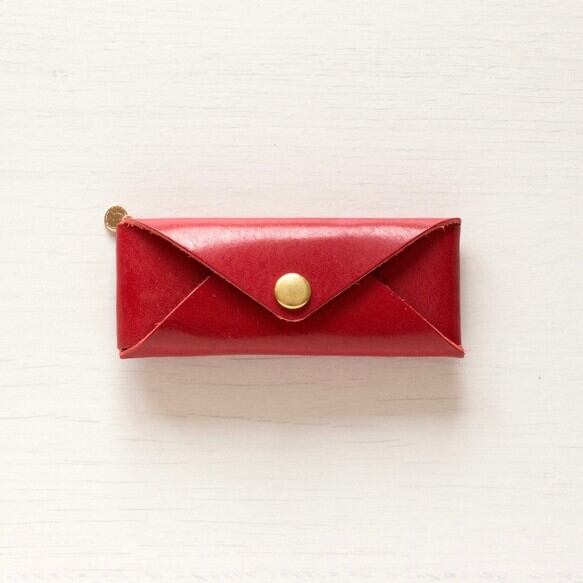 コインケース | 印鑑・キーケース対応 （レディース・メンズ）| 一枚革仕立てレター型 Italy 本革・レザー 【letami】ナチュラル（狐色）