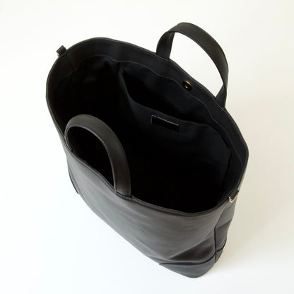 トートバッグ2Way 軽量 A4対応 ・ビジネスバッグ / 防水・GORE-TEX仕様（レディース・メンズ） | 本革・レザーブラック