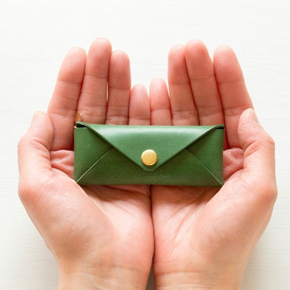 コインケース | 印鑑・キーケース対応 （レディース・メンズ）| 一枚革仕立てレター型 Italy 本革・レザー 【letami】ナチュラル（狐色）