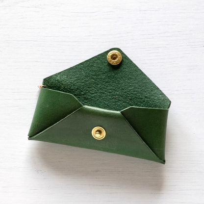 コインケース | 印鑑・キーケース対応 （レディース・メンズ）| 一枚革仕立てレター型 Italy 本革・レザー 【letami】ナチュラル（狐色）