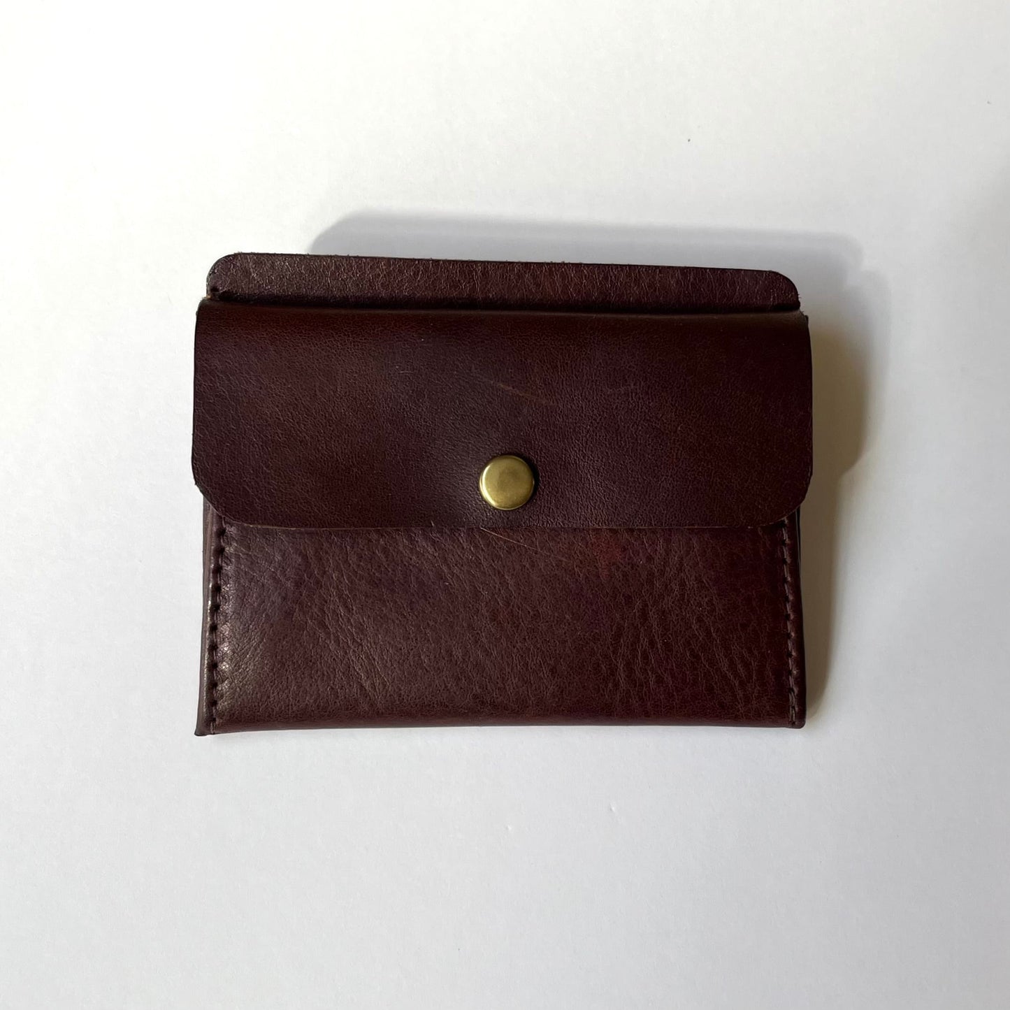 薄い小さい財布/フラグメントケース お札 二つ折り | Italy本革・レザー（メンズ・レディース）【letamiW】ダークブラウン