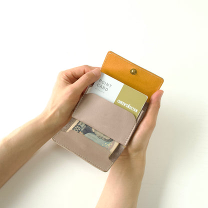 ラフにざっくり使える三つ折り財布（お札折らない） 【ca-miniW】| ライトグレー