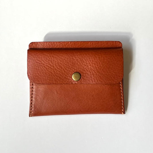 薄い小さい財布/フラグメントケース お札 二つ折り | Italy本革・レザー（メンズ・レディース）【letamiW】キャメル