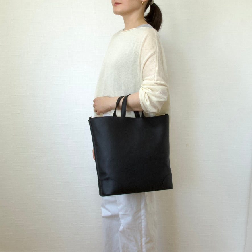 トートバッグ2Way 軽量 A4対応 ・ビジネスバッグ / 防水・GORE-TEX仕様（レディース・メンズ） | 本革・レザーブラック