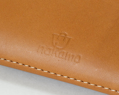 小さいカードサイズのコンパクトな三つ折り財布（お札折らない） | Italy 本革・レザー（メンズ・レディース）【ca-miW】ナチュラル