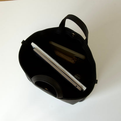 トートバッグ2Way 軽量 A4対応 ・ビジネスバッグ / 防水・GORE-TEX仕様（レディース・メンズ） | 本革・レザーブラック