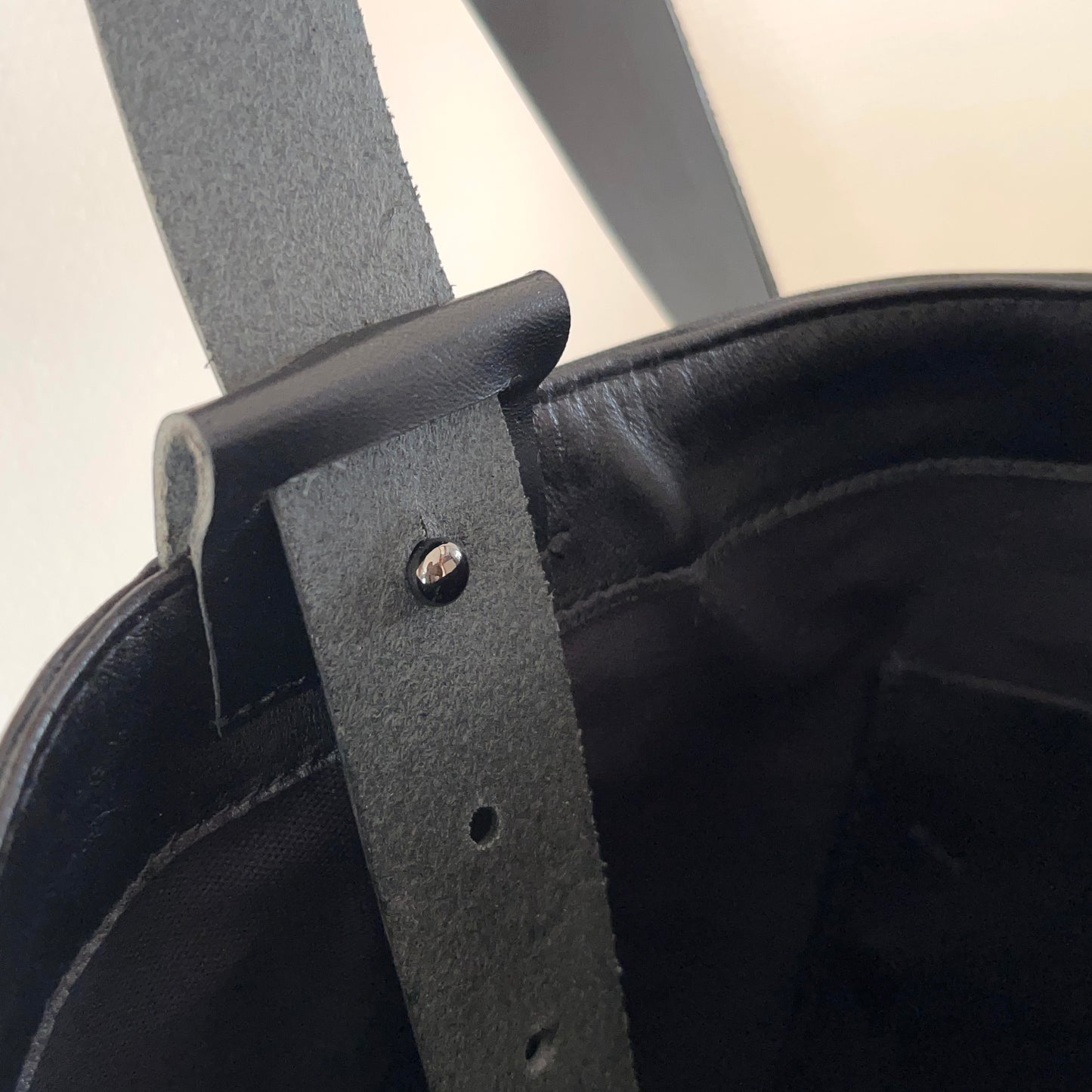 トートバッグ2Way  A4対応 ラムレザー 大きめサイズ・ビジネスバッグ   | 本革・レザー（メンズ・レディース）　ブラック