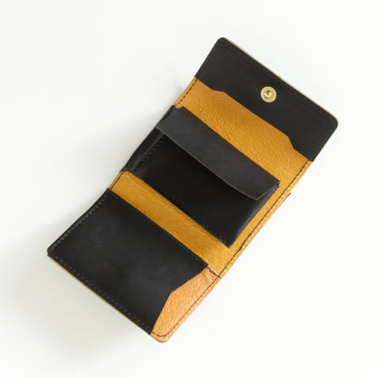 小さいカードサイズのコンパクトな三つ折り財布（お札折らない） | Italy 本革・レザー（メンズ・レディース）【ca-miW】ナチュラル