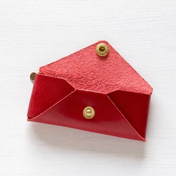 コインケース | 印鑑・キーケース対応 （レディース・メンズ）| 一枚革仕立てレター型 Italy 本革・レザー 【letami】ナチュラル（狐色）