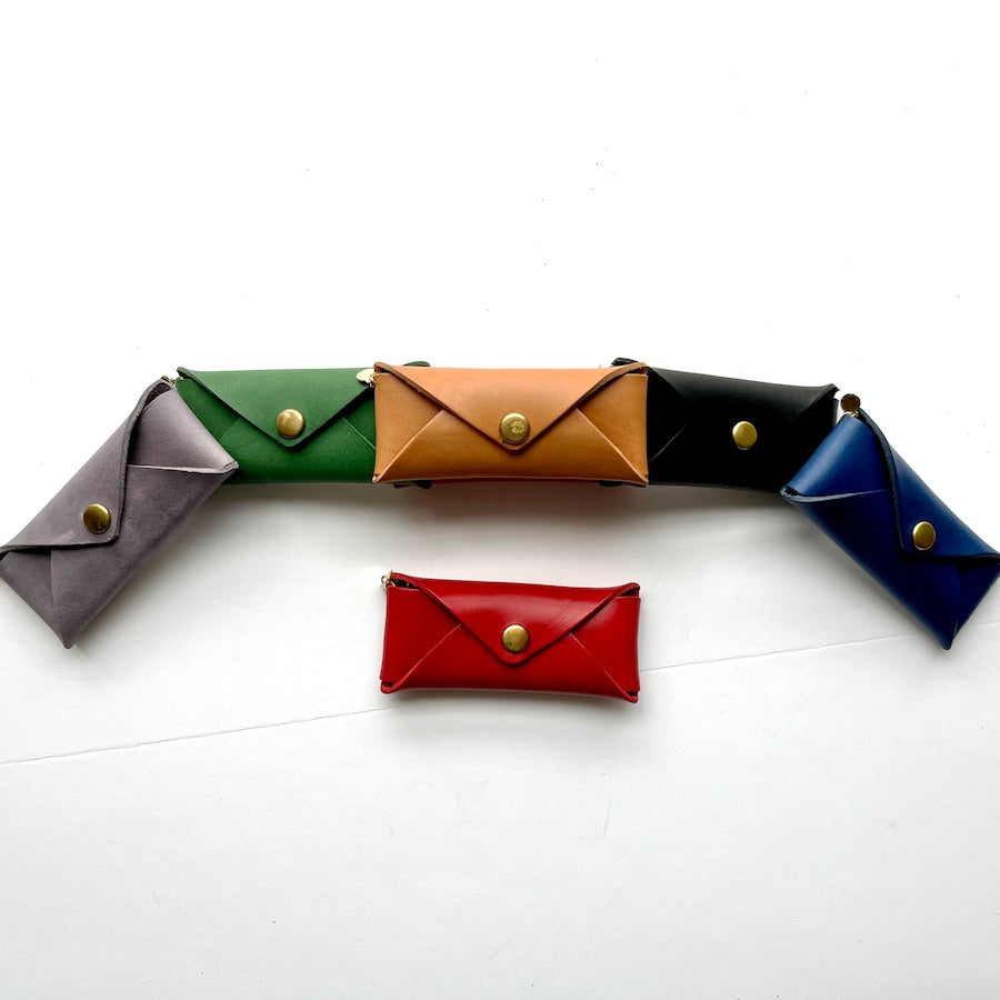 コインケース | 印鑑・キーケース対応 （レディース・メンズ）| 一枚革仕立てレター型 Italy 本革・レザー 【letami】ナチュラル（狐色）